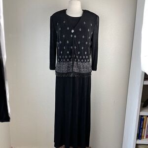 Nina Piccalino Two-Piece Dress Jacket and Gown EUC